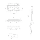 Klassieke consolewastafel in wit keramiek Made in Italy - Magda Viadurini