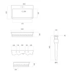 Console wastafel in wit keramiek Made in Italy Klassiek design - Areta Viadurini