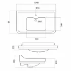 Consolewastafel in wit keramiek van klassiek Italiaans design, Swami Viadurini