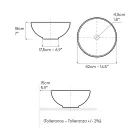 Raku klei aanrechtwastafel met Perzisch blauwe kristallijne afwerking - Fresco Viadurini