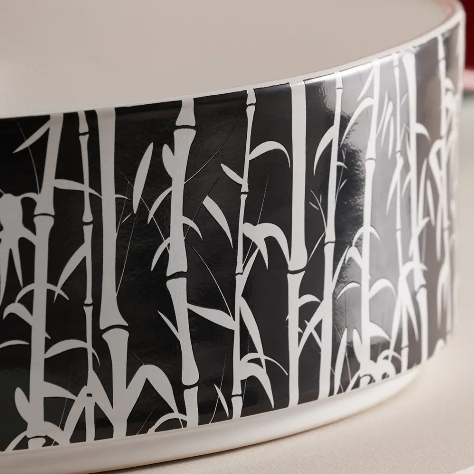 Aanrechtwastafel voor de badkamer van porselein, gemaakt in Italië - Envelop Viadurini