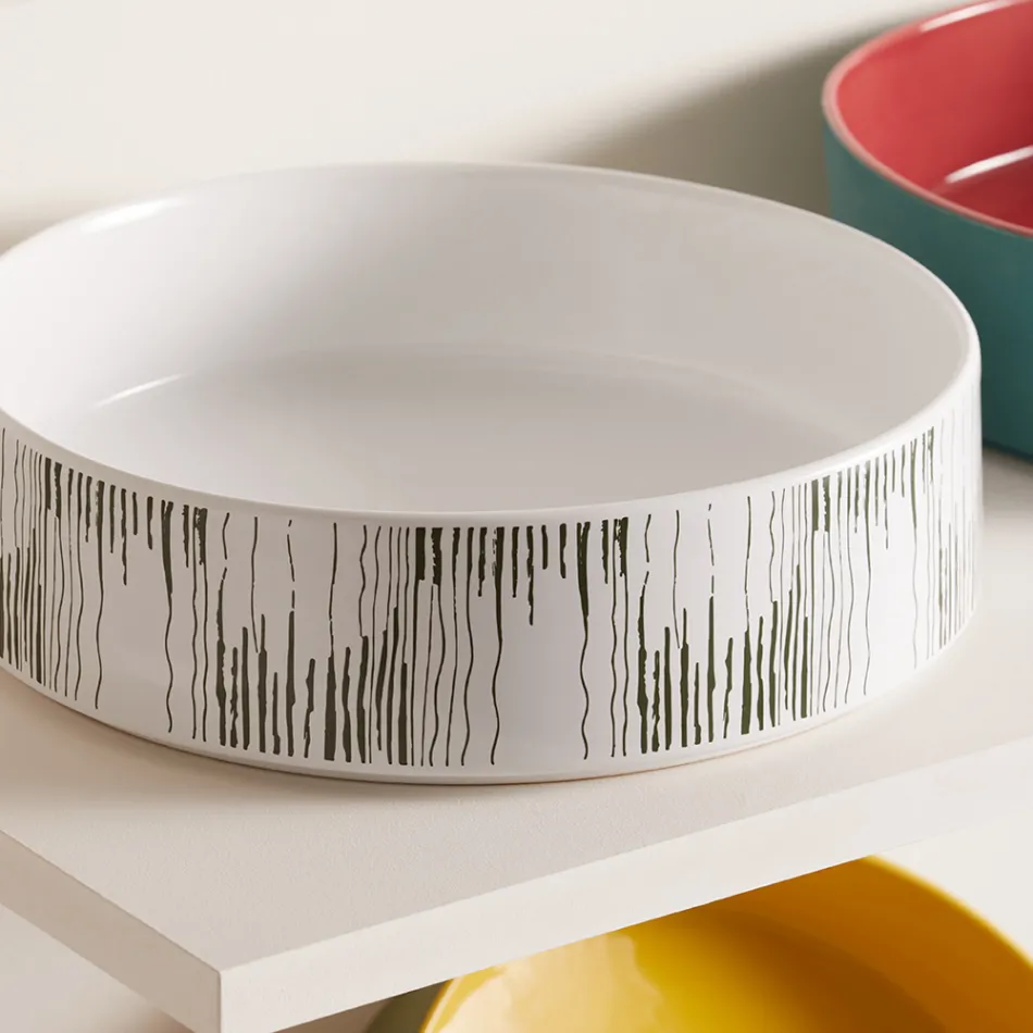 Aanrechtwastafel voor de badkamer van porselein, gemaakt in Italië - Envelop Viadurini