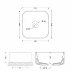 Spoelbak gemaakt van keramiek 37x37cm Italië Star gemaakt, modern design Viadurini