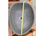 Artisan aanrecht wastafel in modern rivier natuursteen - Aurea Viadurini