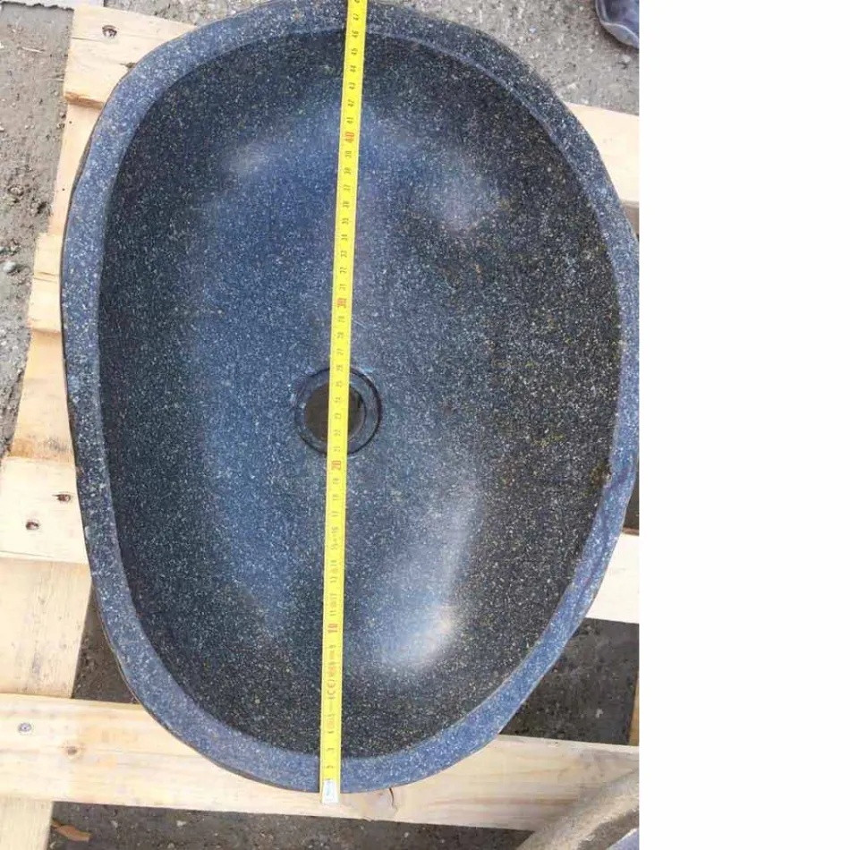 Artisan aanrecht wastafel in modern rivier natuursteen - Aurea Viadurini