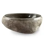 Artisan wastafel in modern rivier natuursteen - Aurea Viadurini