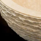 Witte aanrechtwastafel gemaakt van natuurlijke Finn steen, uniek stuk Viadurini