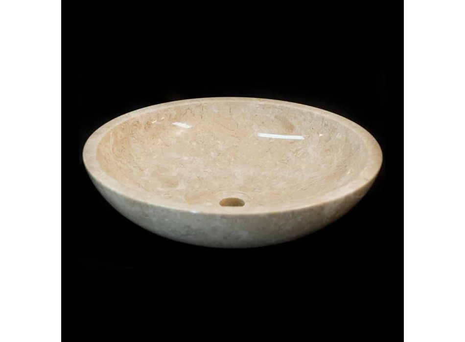 Witte aanrechtwastafel in Ziva natuursteen, uniek stuk Viadurini