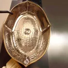 Countertop keramische en gouden aanrecht wastafel gemaakt in Italië Oscar ontwerp Viadurini