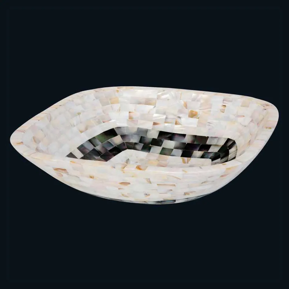 Aanrecht wastafel met inzetstukken Bea shells, eendelig Viadurini