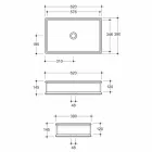 Aanrecht wastafel met een neoklassieke keramische ontwerp gemaakt in Italië Debora Viadurini