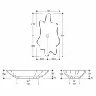 Aanrecht design keramische witgouden wastafel gemaakt in Italië Rayan Viadurini