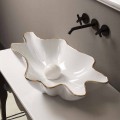 Aanrecht design keramische witgouden wastafel gemaakt in Italië Rayan