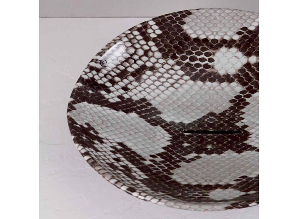 Aanrecht keramische design wastafel gemaakt in Italië Animals Viadurini
