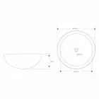 Ronde design aanrechtwastafel in met de hand bewerkt zwart marmer - linnen Viadurini