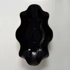 Aanrecht wasbak in zwart en goud keramiek ontwerp gemaakt in Italië Cubo Viadurini