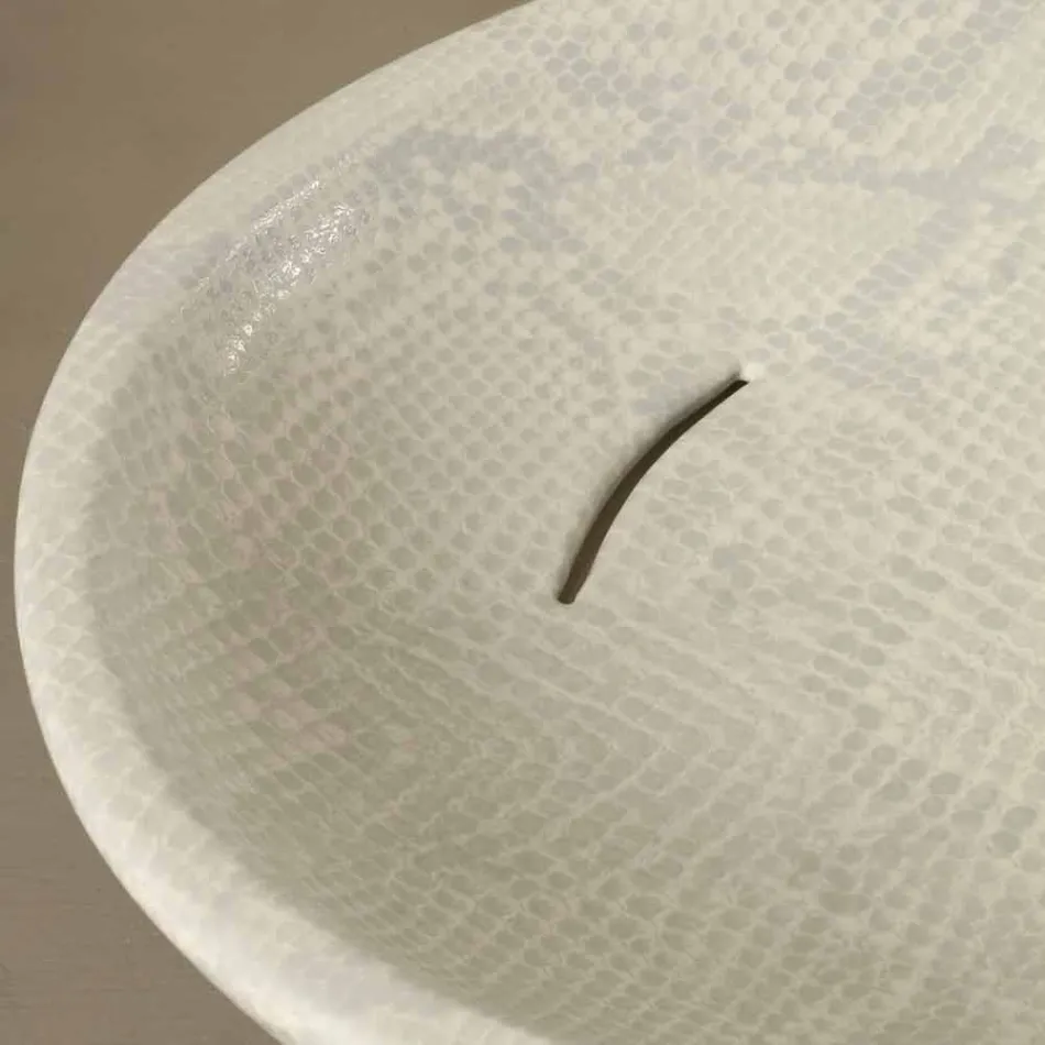 Witte keramische designwastafel in python made in Italy Glossy Viadurini