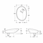 Witte keramische designwastafel in python made in Italy Glossy Viadurini