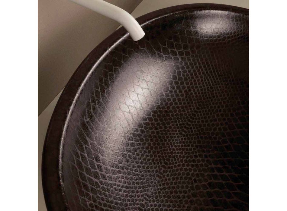 Werkblad design keramische zwarte python wastafel gemaakt in Italië Glossy Viadurini