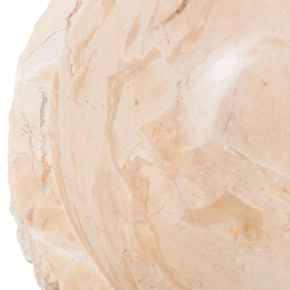 Design aanrecht wastafel handgemaakt in erosi marmer, Busseto Viadurini