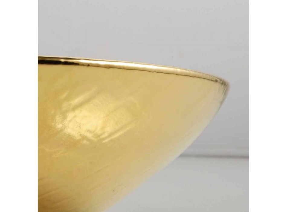 Aanrecht ontwerp keramische wastafel goud gemaakt in Italië Dieren
