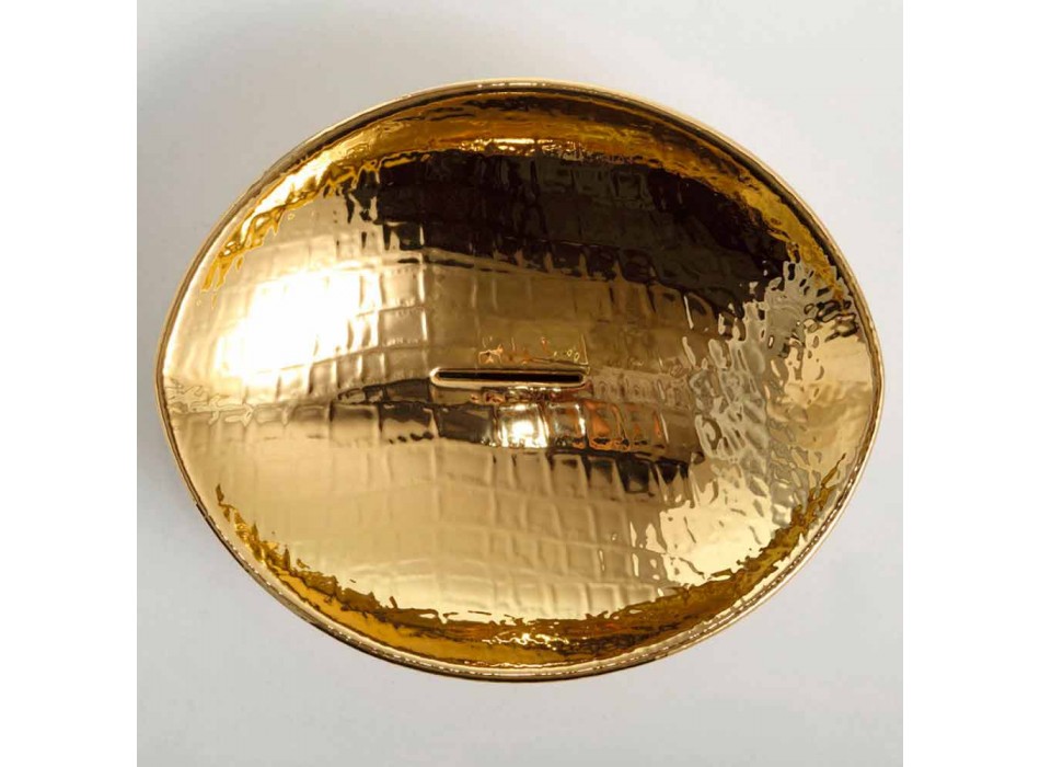 Aanrecht ontwerp keramische wastafel goud gemaakt in Italië Dieren Viadurini