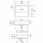 Design rechthoekige keramische wastafel gemaakt in Dalia, Italië Viadurini