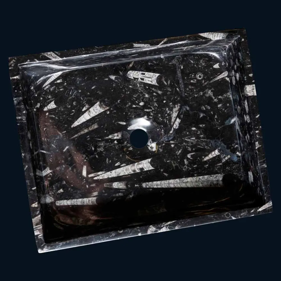 Wastafel ontwerp ondersteunend marmer Ozzy, eendelig Viadurini