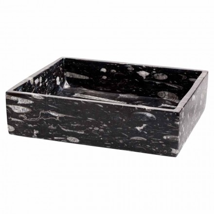 Wastafel ontwerp ondersteunend marmer Ozzy, eendelig Viadurini