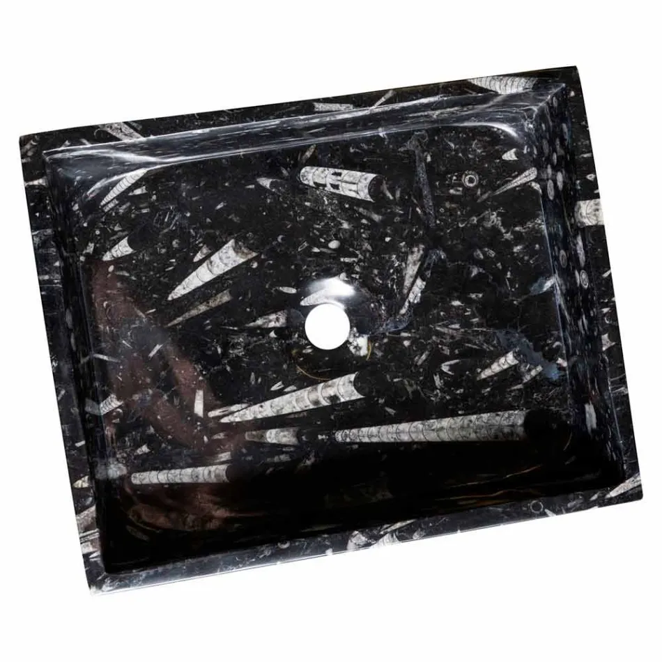 Wastafel ontwerp ondersteunend marmer Ozzy, eendelig Viadurini