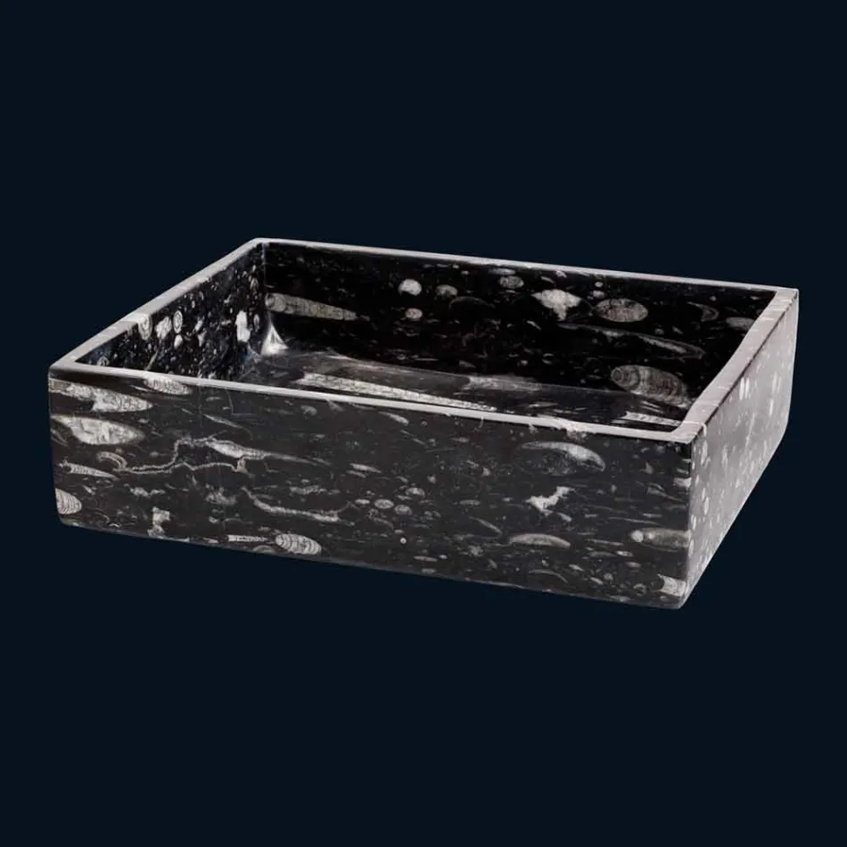 Wastafel ontwerp ondersteunend marmer Ozzy, eendelig Viadurini