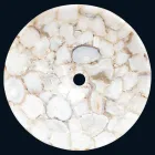 Wastafel ontwerp ondersteunen kristallijne steen Poncho Viadurini