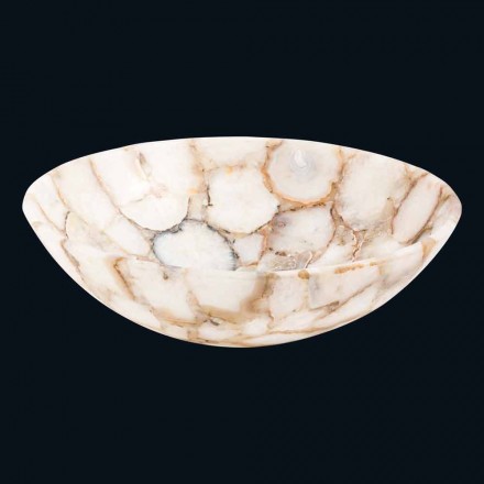 Wastafel ontwerp ondersteunen kristallijne steen Poncho Viadurini