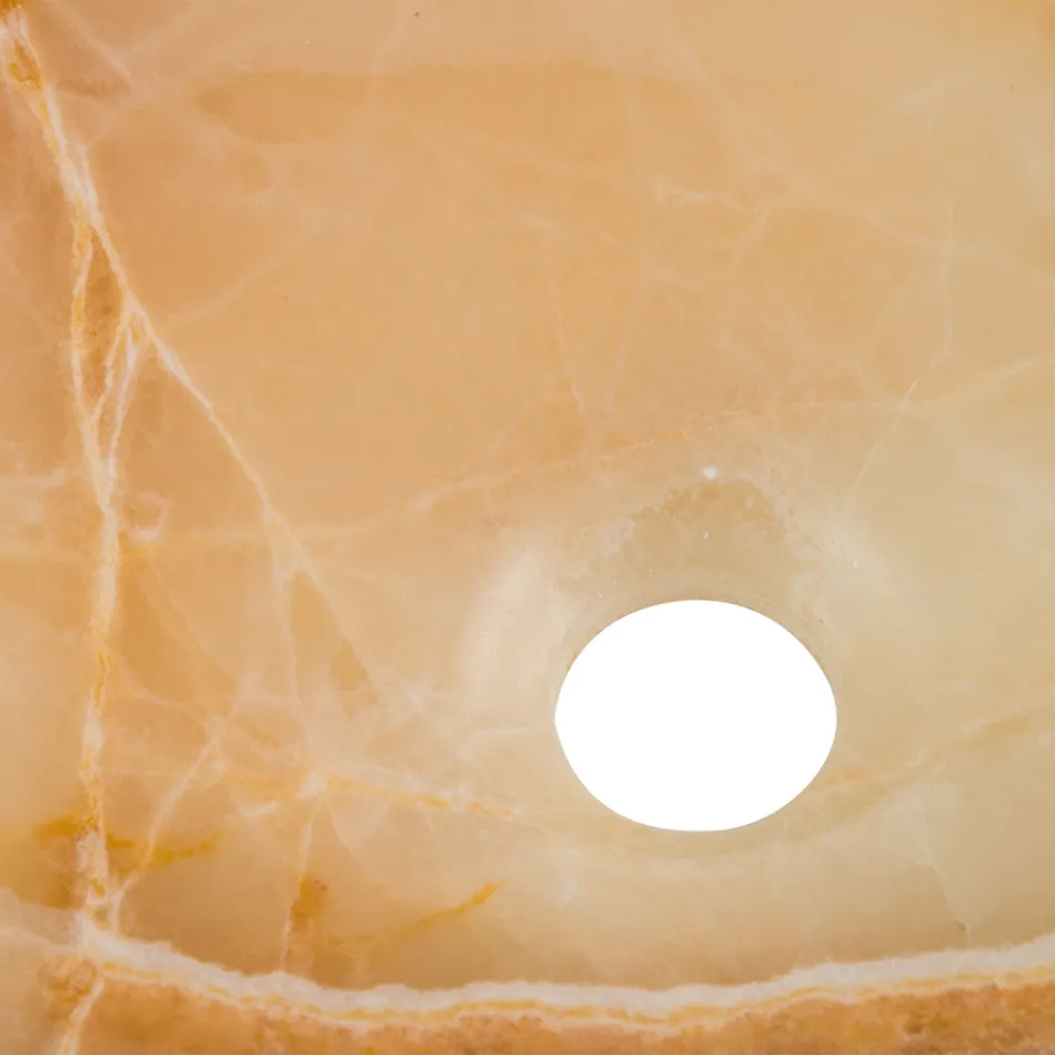 Design wastafel in Lana onyx steen, handgemaakt Viadurini