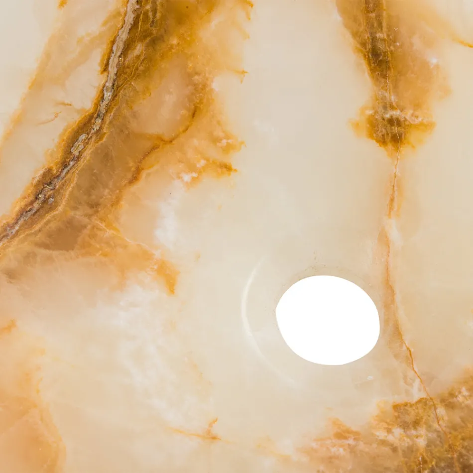 Design wastafel in Lana onyx steen, handgemaakt Viadurini