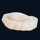 Wastafel kwartskristal ontwerp ondersteuning Iva, handgemaakte Viadurini