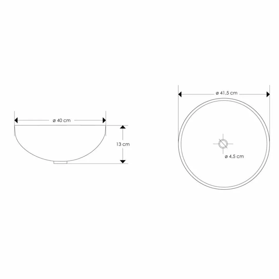 Design aanrechtwastafel in transparante hars en koper - Salvatore Viadurini