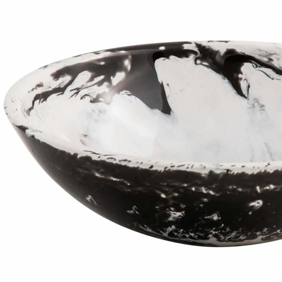 Ronde opzetwastafel in hars, Bussoleno Viadurini