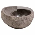 Moderne designwastafel in riviersteen, Busca Viadurini