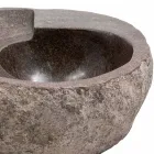 Moderne designwastafel in riviersteen, Busca Viadurini