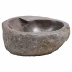 Moderne designwastafel in riviersteen, Busca Viadurini