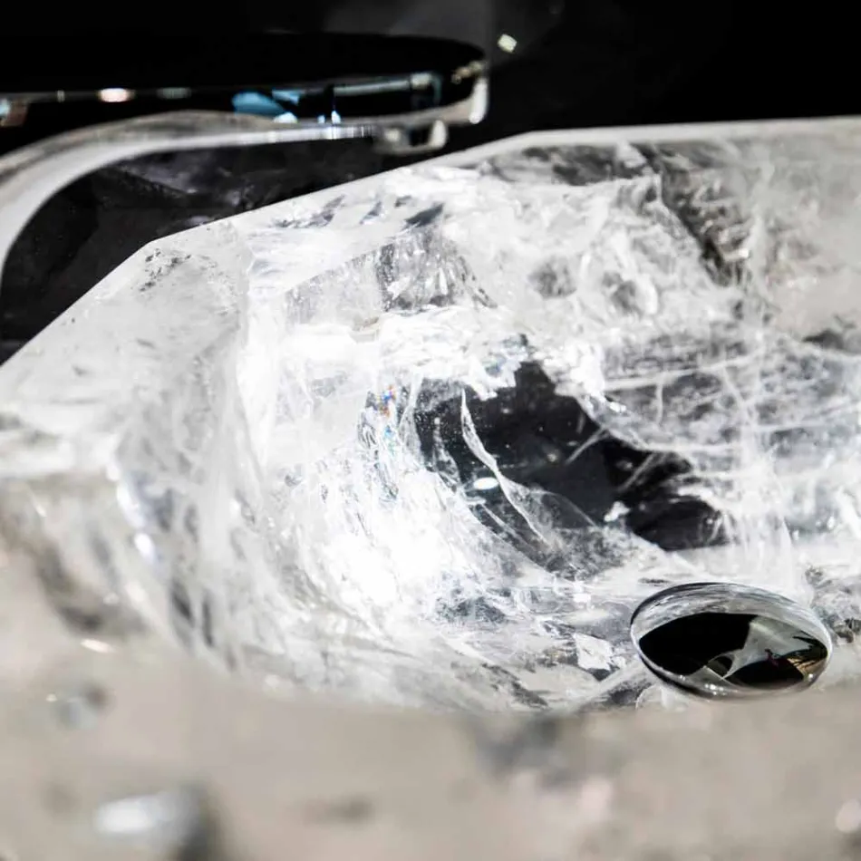 Aanrecht Wastafel handgemaakt in Rocca di Rocca Crystal - Falvaterra Viadurini