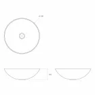 Moderne ronde vrijstaande wastafel gemaakt in Italië, Donnas Viadurini