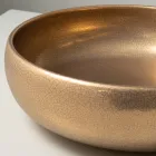 Handgedraaide metalen Raku klei aanrechtwastafel - Prisma Viadurini