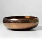 Handgedraaide metalen Raku klei aanrechtwastafel - Prisma Viadurini