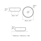 Handgedraaide metalen Raku klei aanrechtwastafel - Prisma Viadurini