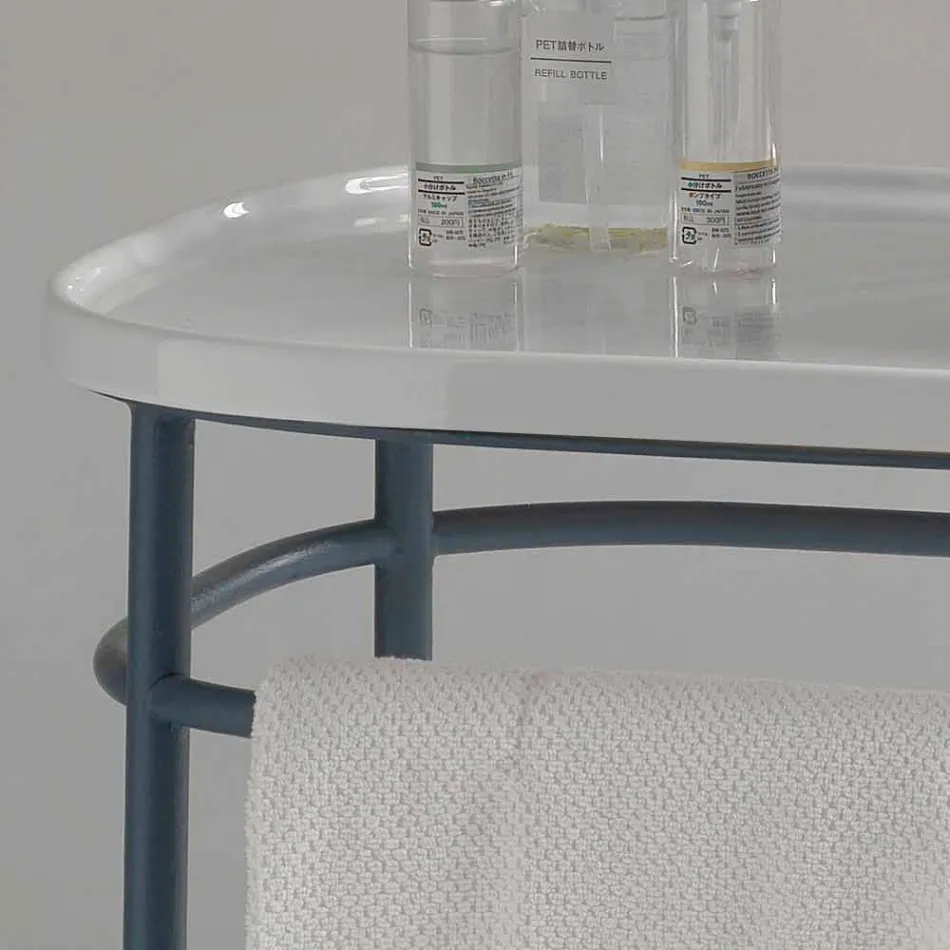 Wastafel volledig keramische metalen voet Marta Viadurini