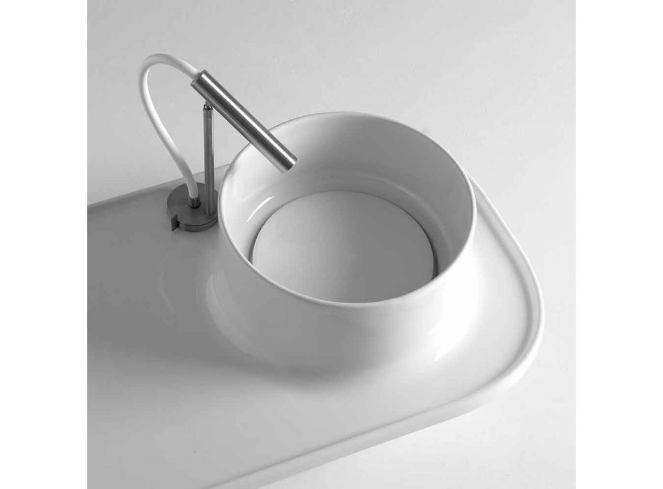 Sink gemaakt van keramiek modern vormgegeven Marta
