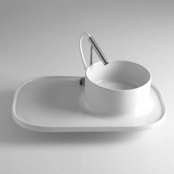 Sink gemaakt van keramiek modern vormgegeven Marta