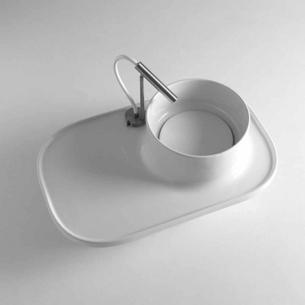 Sink gemaakt van keramiek modern vormgegeven Marta Viadurini